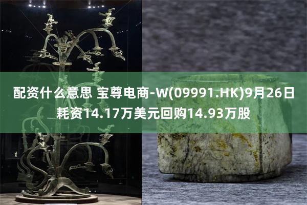 配资什么意思 宝尊电商-W(09991.HK)9月26日耗资14.17万美元回购14.93万股