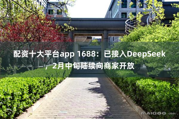 配资十大平台app 1688：已接入DeepSeek，2月中旬陆续向商家开放