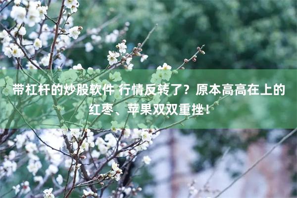 带杠杆的炒股软件 行情反转了？原本高高在上的红枣、苹果双双重挫！